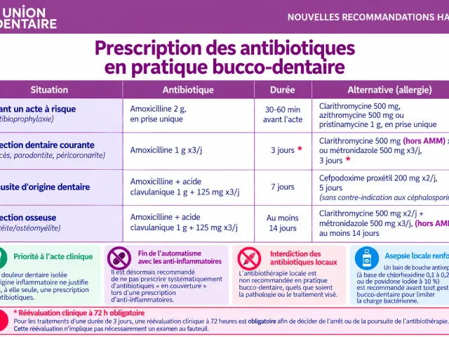 Antibiotiques en pratique bucco-dentaire : ce qui change avec les nouvelles recommandations de la HAS (publiées le 14 septembre 2026)